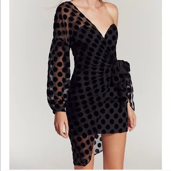 Caught Out Draped Dress by Free People, Blk, Xs
